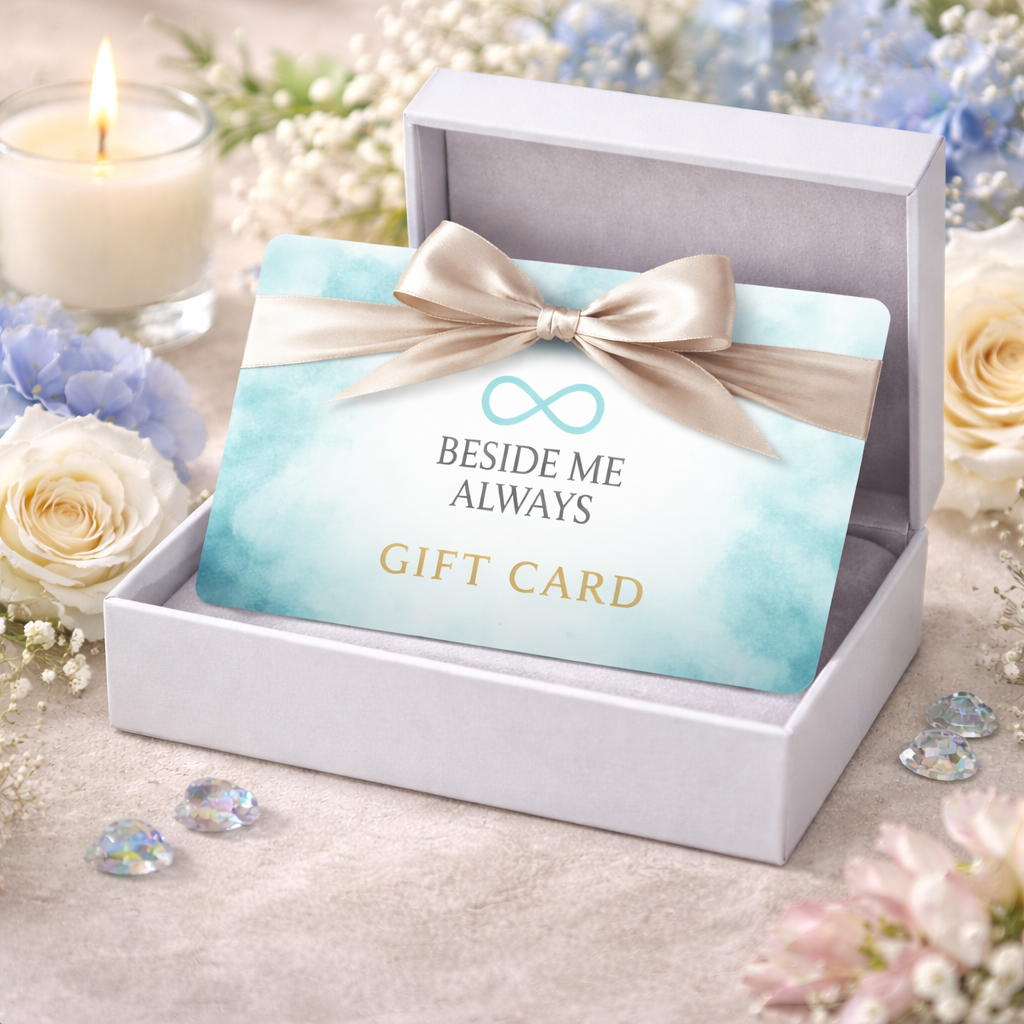 Beside Me Always Postal Gift Card handmade keepsake jewellery