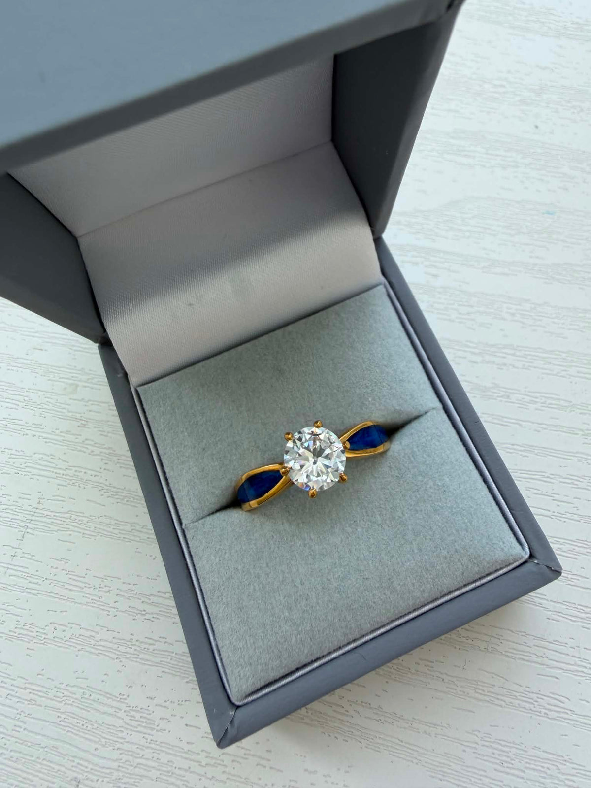 Forever Yours 18ct Gold PVD Solitaire Ring