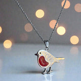 Bob The Robin Stainless Steel Pendant handmade keepsake jewellery