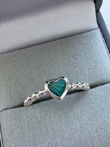 Bobble Heart Ring handmade keepsake jewellery
