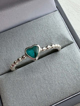 Bobble Heart Ring handmade keepsake jewellery