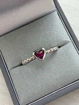 Bobble Heart Ring handmade keepsake jewellery
