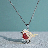 Bob The Robin Stainless Steel Pendant handmade keepsake jewellery