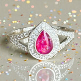 Mary-Jane Tearstone CZ Ring handmade keepsake jewellery