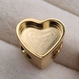 Sweet Keepsake Heart Charm 18ct Gold PVD handmade keepsake jewellery
