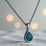 Sweet Keepsake Teardrop Pendant Stainless Steel handmade keepsake jewellery