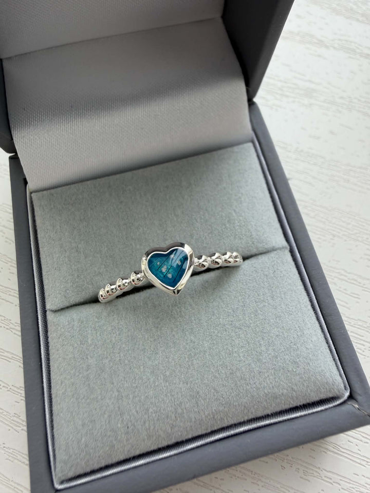 Bobble Heart Ring handmade keepsake jewellery