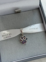 Dangling Pawprint Charm handmade keepsake jewellery