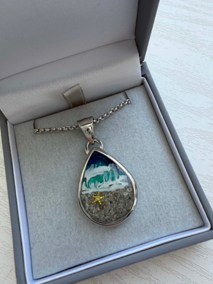 The Biggest Teardrop Pendant - Stainless Steel handmade keepsake jewellery