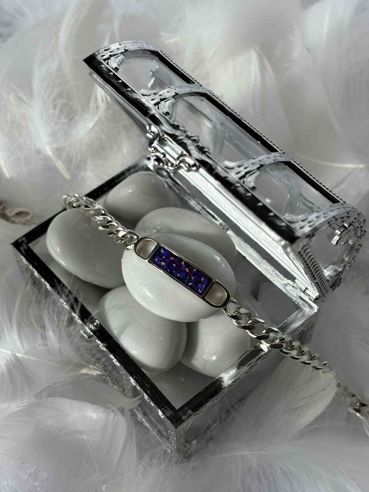 Mens Solid Silver Chunky Curb Bracelet (Engraveable)