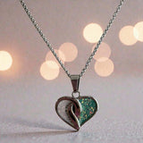 Crossover Heart Stainless Steel Pendant, suitable for 2 sets of . handmade keepsake jewellery