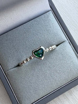 Bobble Heart Ring handmade keepsake jewellery