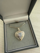 Everlasting Keepsake Patterned Heart Locket Pendant handmade keepsake jewellery