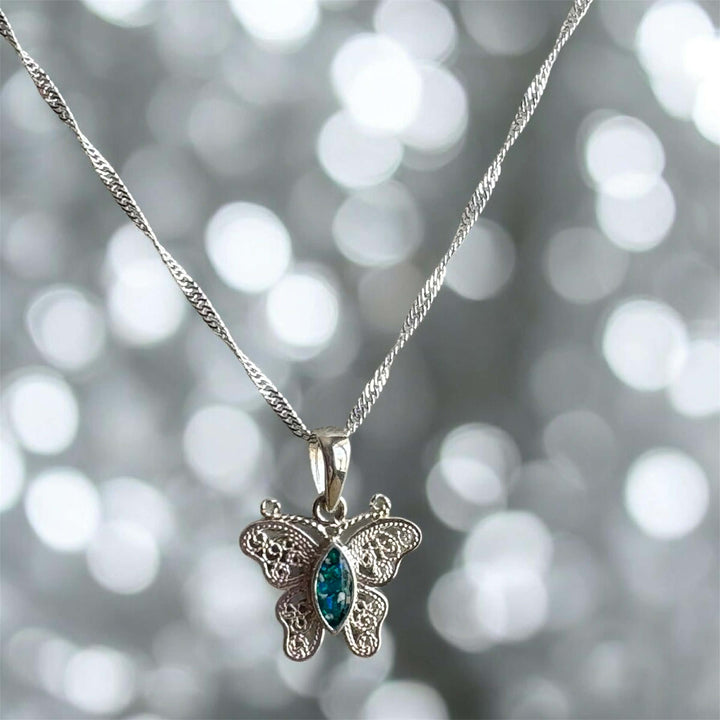 Filigree Butterfly Pendant handmade keepsake jewellery