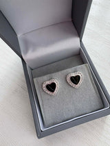 Sparkling Heart Earrings handmade keepsake jewellery