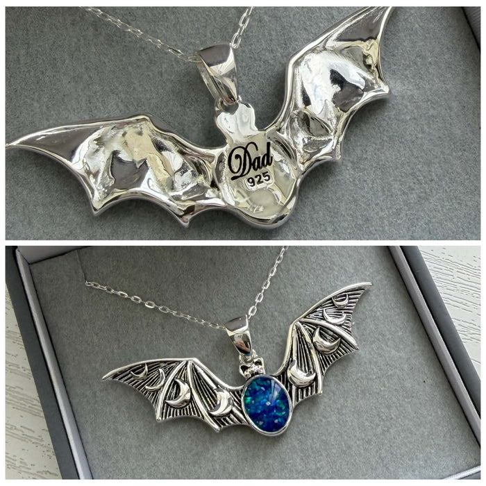 Wings of Twilight Bat Pendant handmade keepsake jewellery
