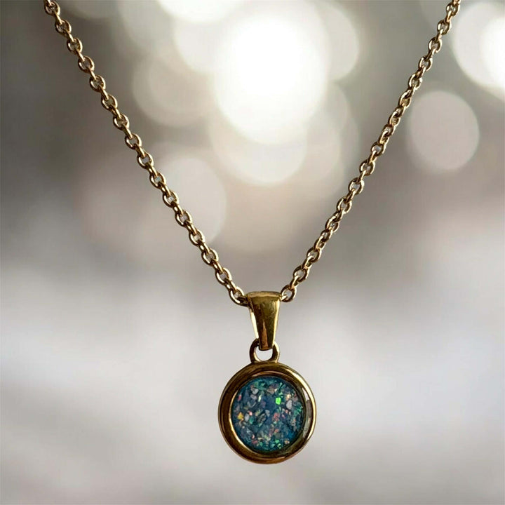 Forever Circle Pendant 18ct Gold PVD handmade keepsake jewellery