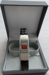 Mens Leather/Stainless Steel Bracelet handmade keepsake jewellery
