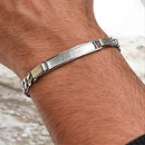 Mens Solid Silver Curb Bracelet (Engraveable) handmade keepsake jewellery