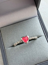Bobble Heart Ring handmade keepsake jewellery