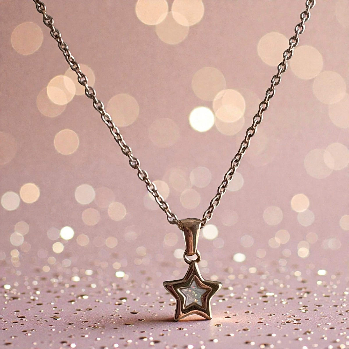 Sweet Memories Star Pendant 18ct Rose Gold PVD