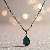 Sweet Keepsake Teardrop Pendant 18ct Gold PVD handmade keepsake jewellery