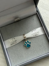 Dangling Pawprint Charm handmade keepsake jewellery