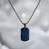 Mens Dog Tag Stainless Steel Pendant handmade keepsake jewellery