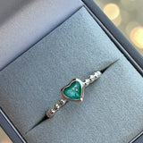 Bobble Heart Ring handmade keepsake jewellery