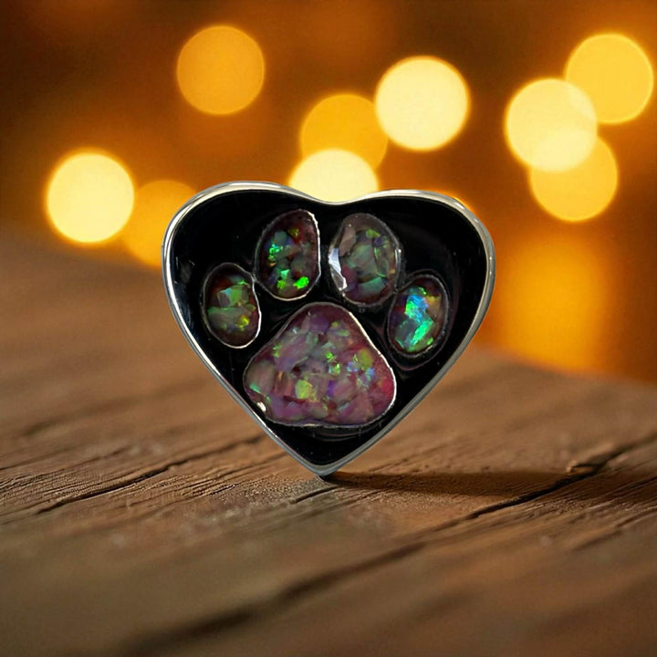 Your Paw in my Heart Charm Stainless Steel handmade keepsake jewellery