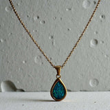 Sweet Keepsake Teardrop Pendant 18ct Gold PVD handmade keepsake jewellery