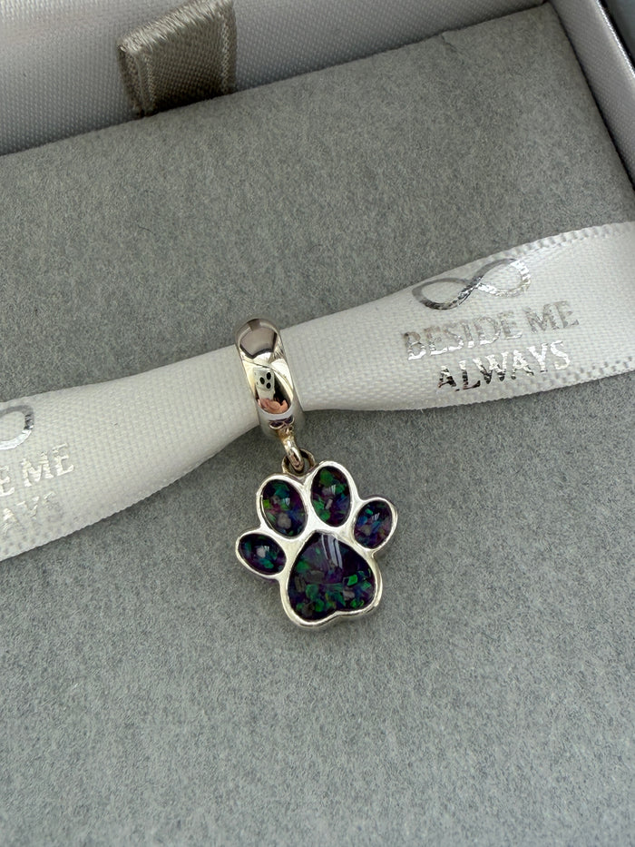 Dangling Pawprint Charm handmade keepsake jewellery