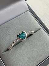 Bobble Heart Ring handmade keepsake jewellery
