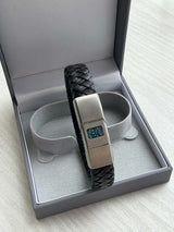 Mens Leather/Stainless Steel Bracelet handmade keepsake jewellery