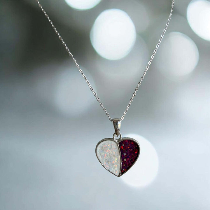 Twin Love Heart Pendant, suitable for 2 sets of . handmade keepsake jewellery