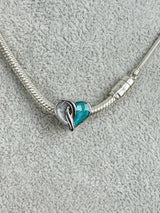 Crossover Heart Stainless Steel Charm, suitable for 2 sets of . handmade keepsake jewellery