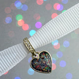 Sparkling Dangling Heart Charm handmade keepsake jewellery