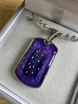 Mens Dog Tag Stainless Steel Pendant handmade keepsake jewellery