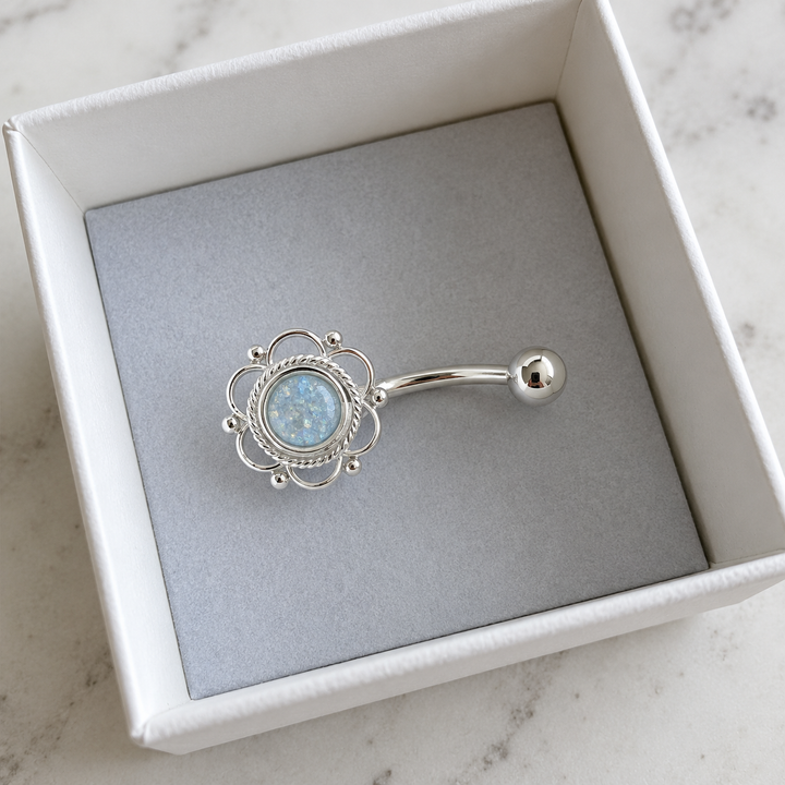 Silver Belly Bar handmade keepsake jewellery