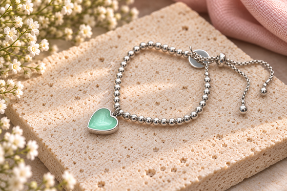 My Beloved Precious Heart Stainless Steel Bracelet