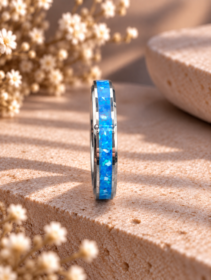 Ladies Ocean Promise Channel Ring (TC) handmade keepsake jewellery