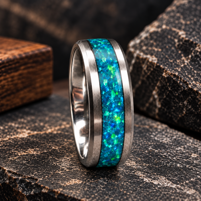 Mens Silent Strength Channel Ring (SS) handmade keepsake jewellery