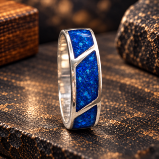 Mens Solid Silver Three Wishes channel Ring