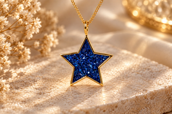 Solid 9ct Gold Brightest Star in the Sky Necklace