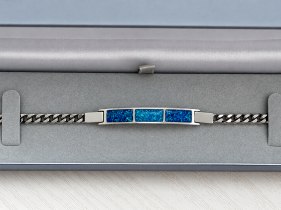 Mens Lightweight Stainless Steel My Beloved Bracelet