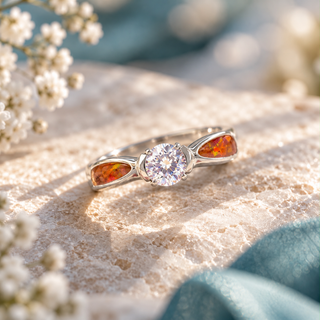 Timeless Solitaire Ring, suitable for 2 sets of inclusions