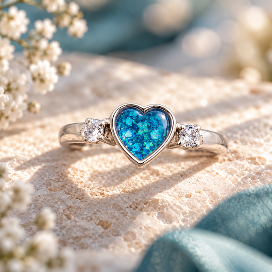 Sparkling Classic Heart Ring