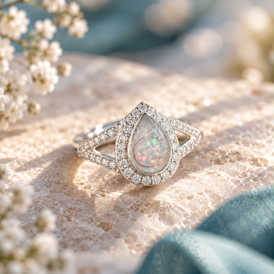 Mary-Jane Tearstone CZ Ring