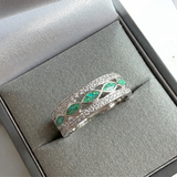 Ladies Silver Eternity CZ Half Channel Ring handmade keepsake jewellery