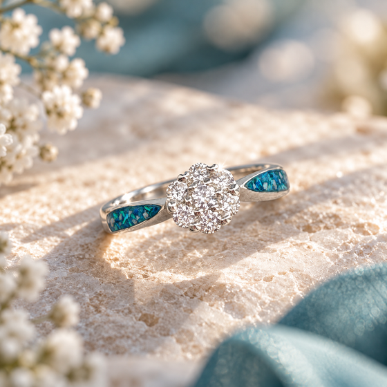 Catherine Solitaire Ring, suitable for 2 sets of inclusions